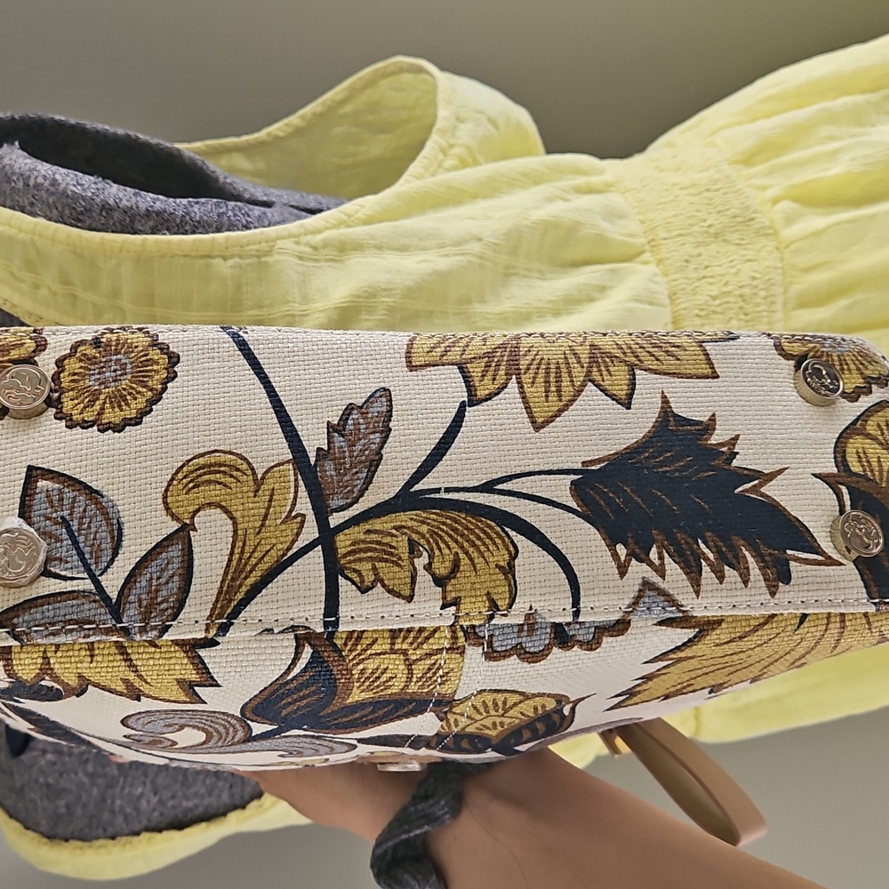 Spartina 449 Linen and leather Floral Shoulder bag - Picture 7 of 15